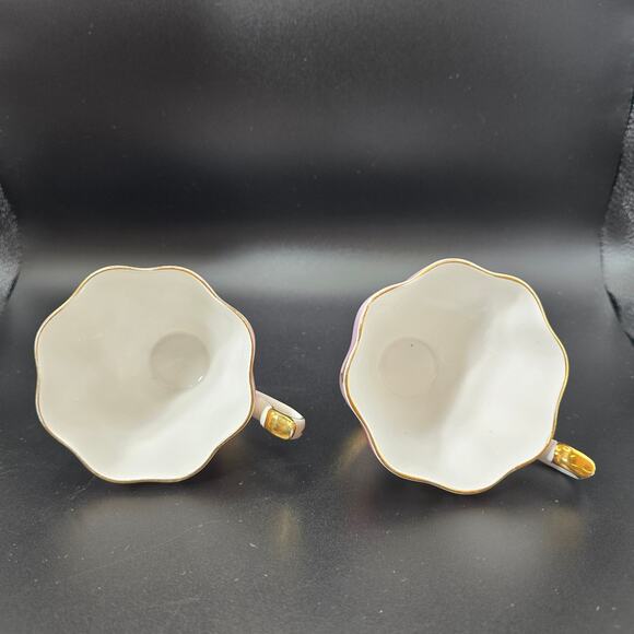 Vintage Queen’s Rosina Thistle Teacup and Saucer Set Gold Trim England - Picture 6 of 11